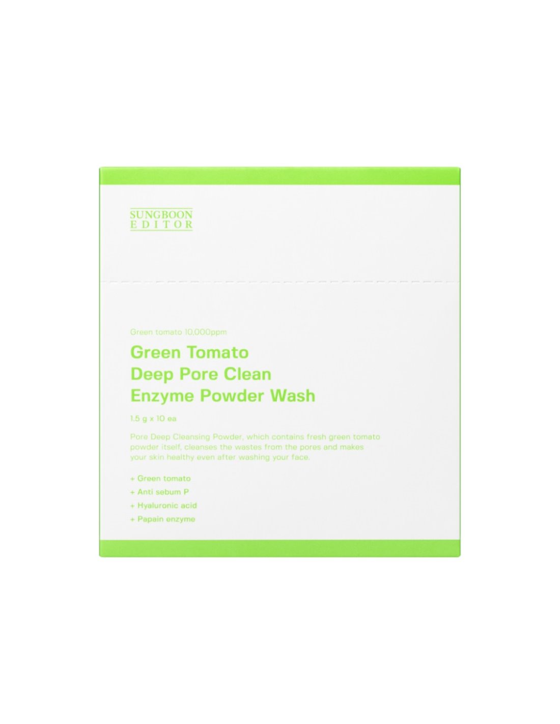 nabir-sashe-enzimnoyi-pudri-sungboon-editor-green-tomato-deep-pore-clean-enzyme-powder-wash-15gx10ea