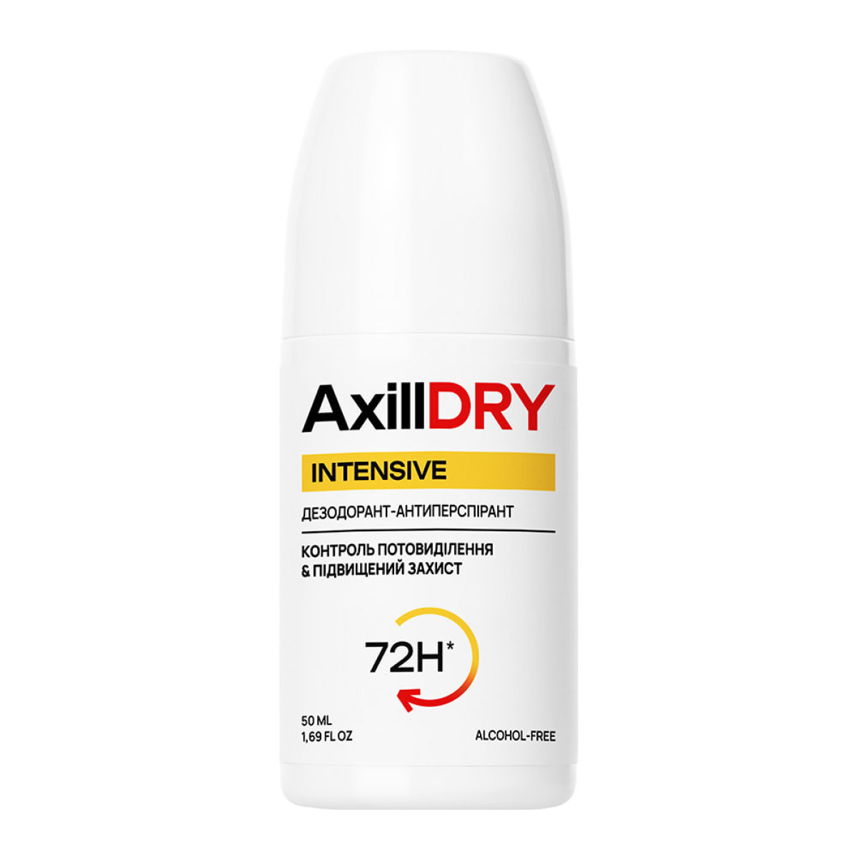 AxillDRY Кульковий дезодорант-антиперспірант Intensive до 72 годин 50мл-1200x1200