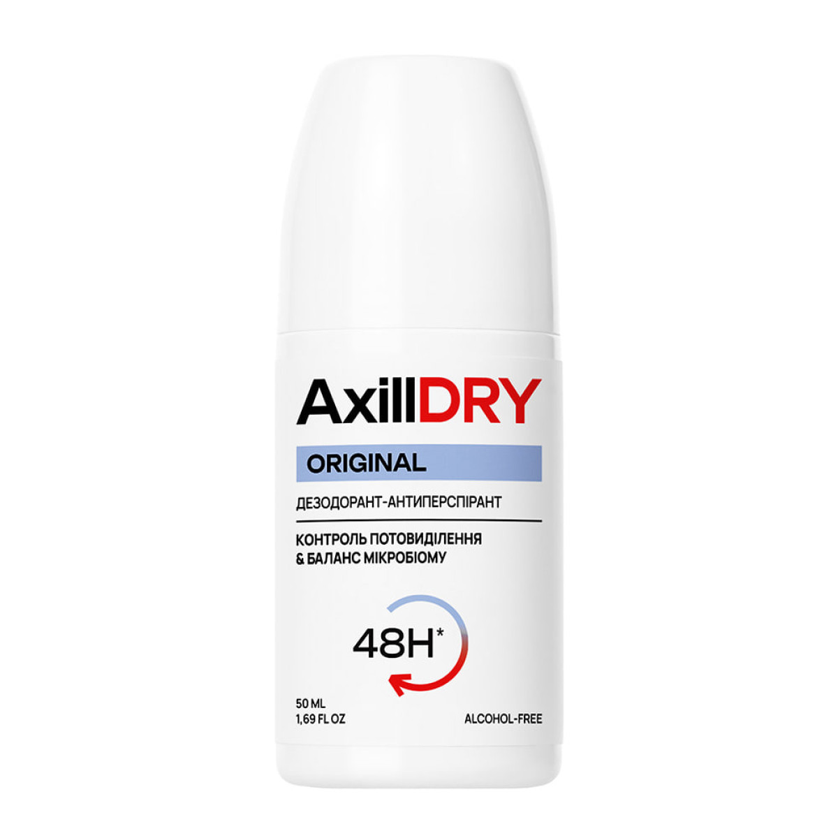 AxillDRY Кульковий дезодорант-антиперспірант Original до 48 годин 50мл-1200x1200