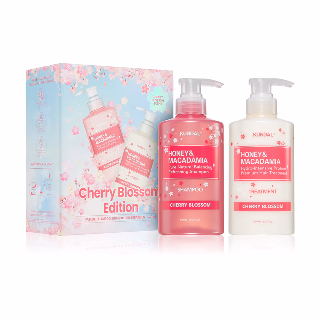 Набір для волосся Kundal Honey & Macadamia Cherry Blossom
